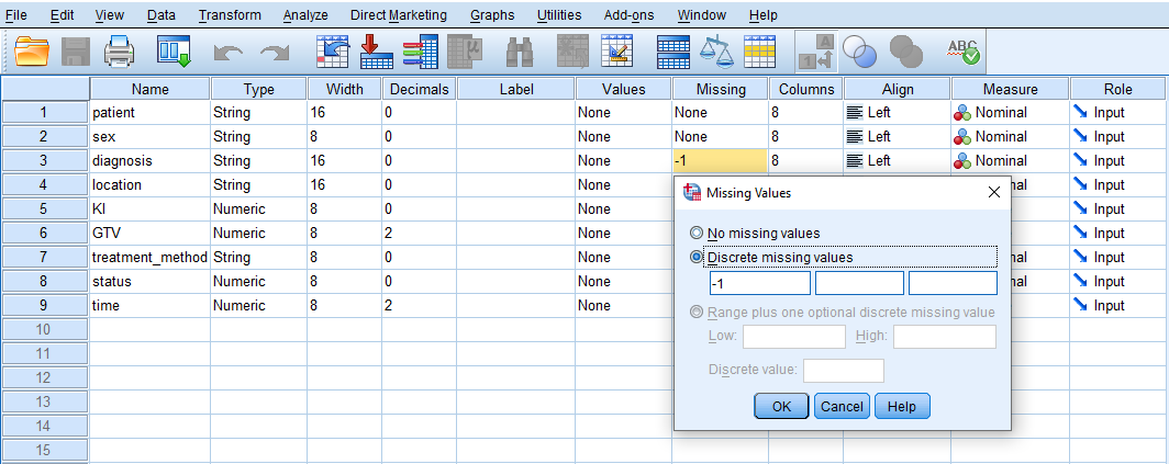 define missing value