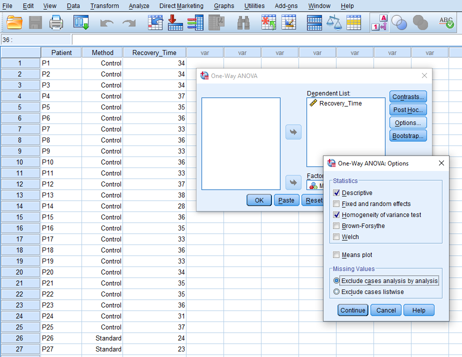 SPSS Options for Descriptive Statistics