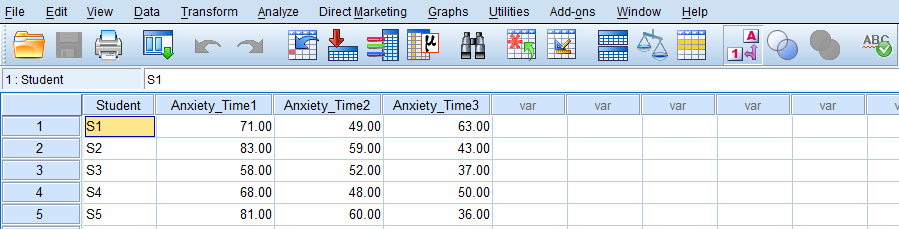 SPSS Variable View