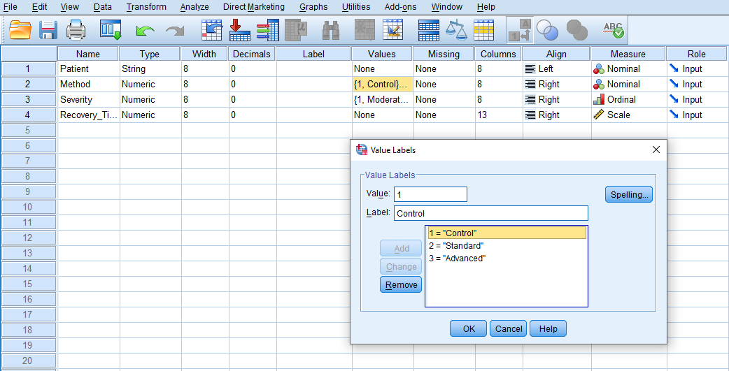 SPSS create variables