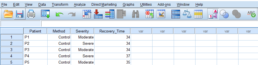 SPSS Variable View