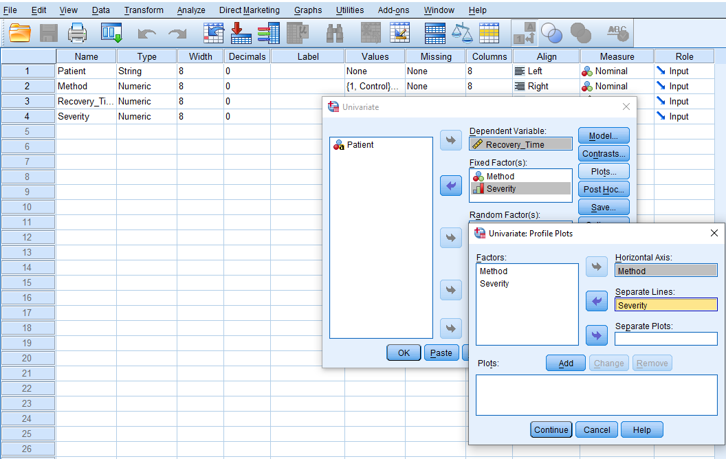 SPSS Two-Way ANOVA menu
