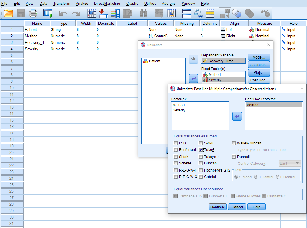 SPSS Two-Way ANOVA menu